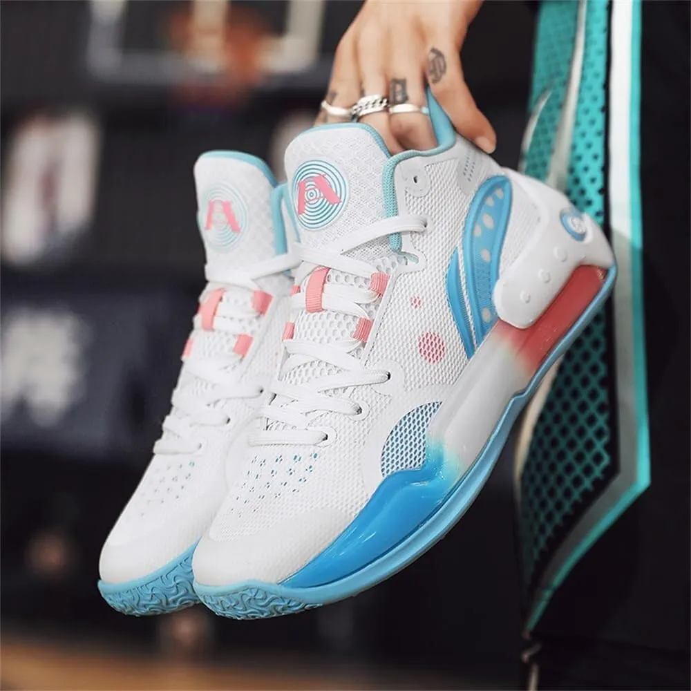 Men's Basketball Shoes with Breathable Non Slip Soft Sole Fashionable Sports Training Basketball Boots