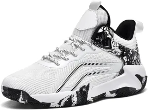 Mens Basketball Trainers, Non-Slip Big Size Basketball Fitness Sneakers Lightweight Running Walking Shoes for Men