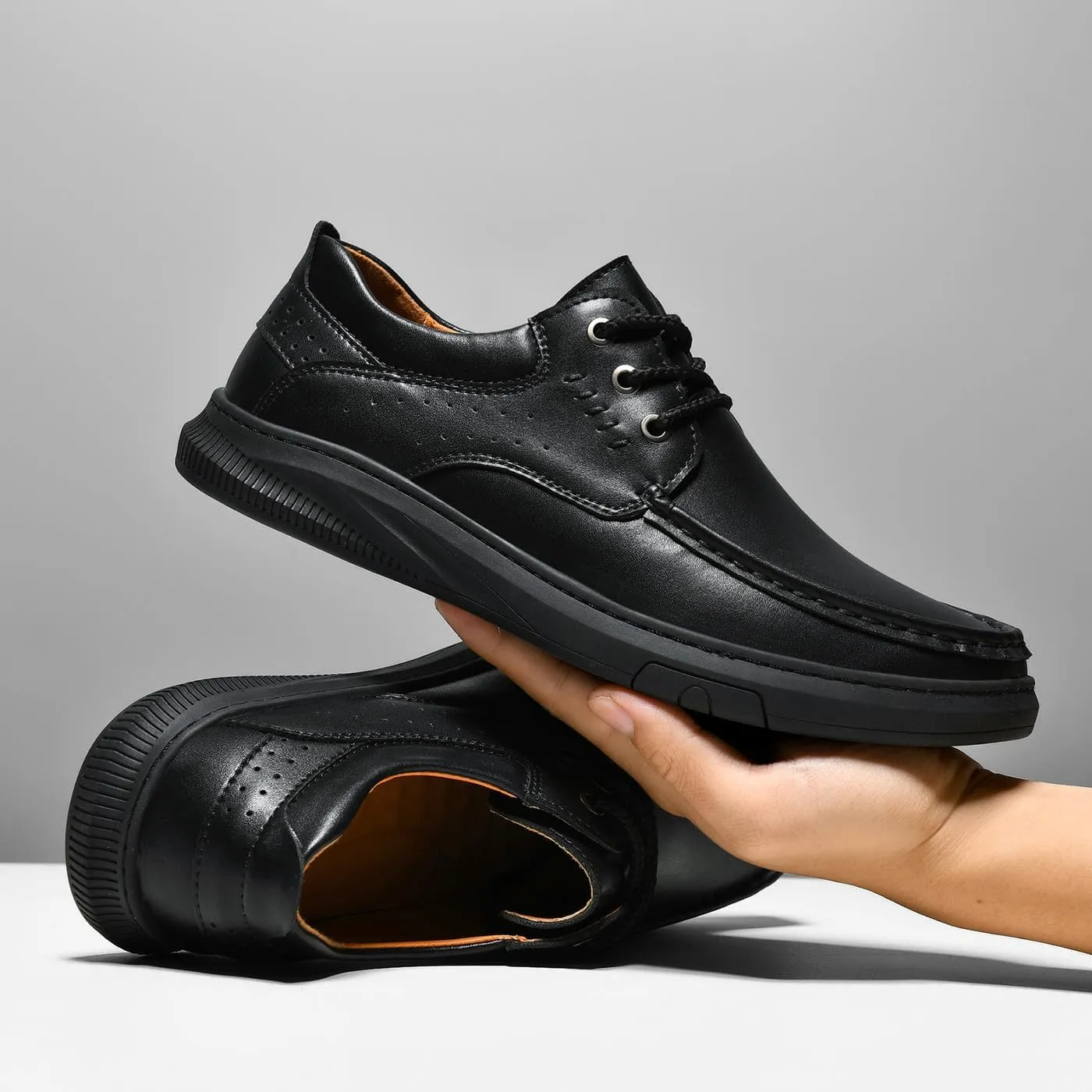 Men's Casual Genuine Leather Flats Soft Driving Walking Loafer Shoes