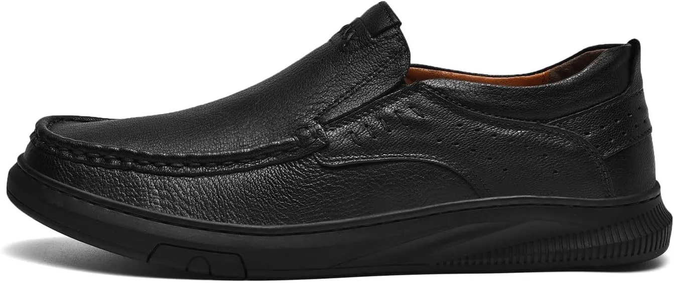 Men's Casual Genuine Leather Flats Soft Driving Walking Loafer Shoes