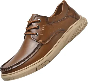 Men's Casual Genuine Leather Flats Soft Driving Walking Loafer Shoes