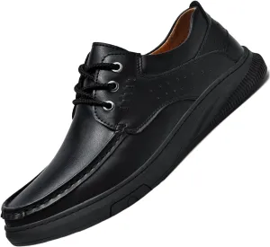 Men's Casual Genuine Leather Flats Soft Driving Walking Loafer Shoes