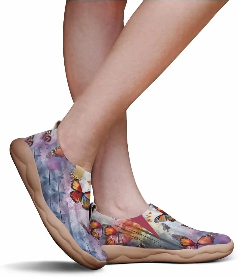 Men's Casual Knit Shoes Art Painted Slip Ons Loafers Lightweight Flats Travel Sneakers