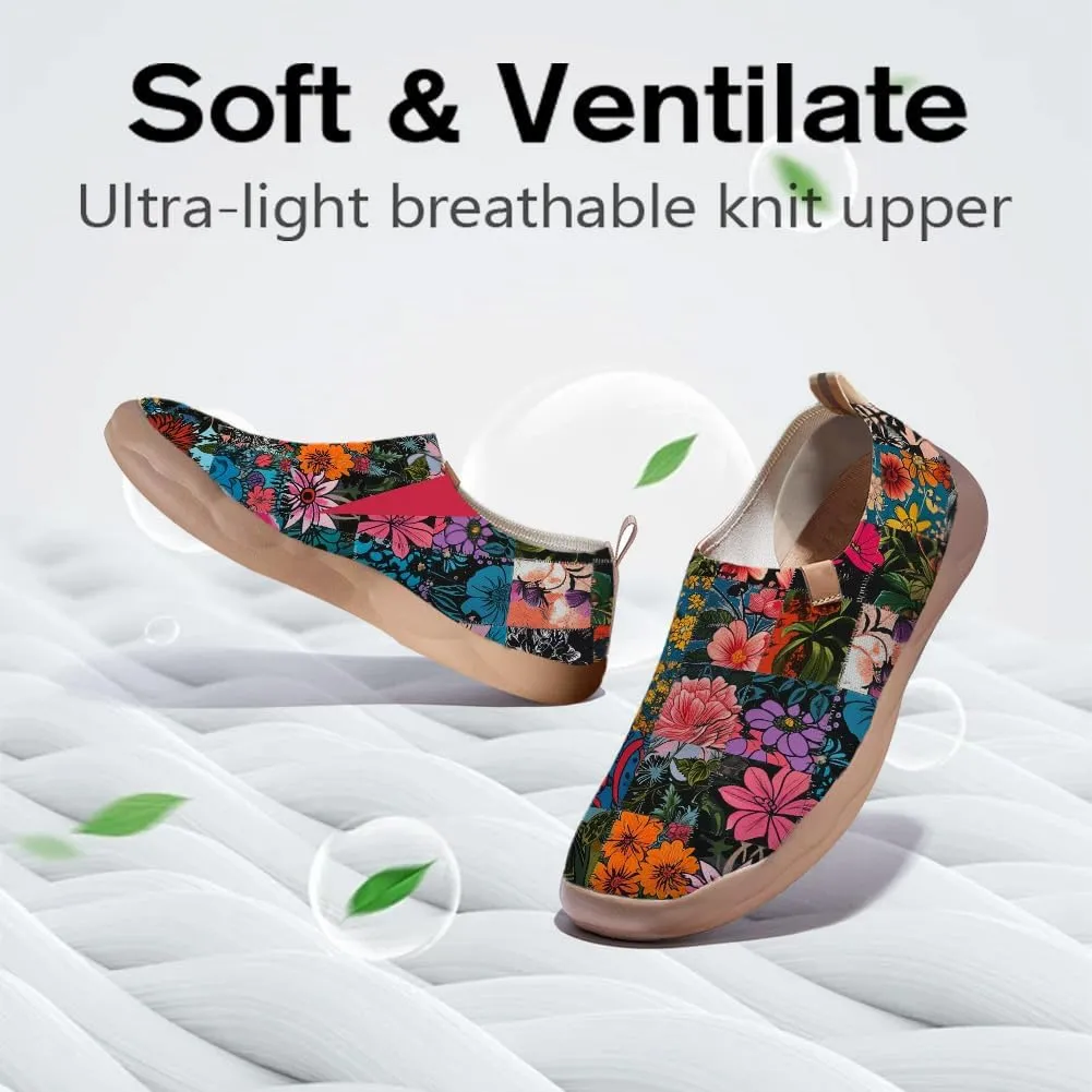 Men's Casual Knit Shoes Art Painted Slip Ons Loafers Lightweight Flats Travel Sneakers
