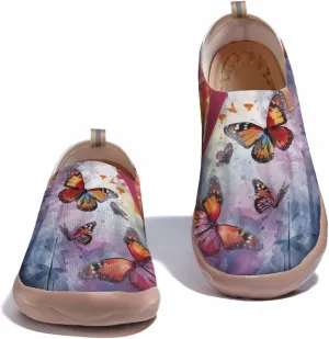 Men's Casual Knit Shoes Art Painted Slip Ons Loafers Lightweight Flats Travel Sneakers