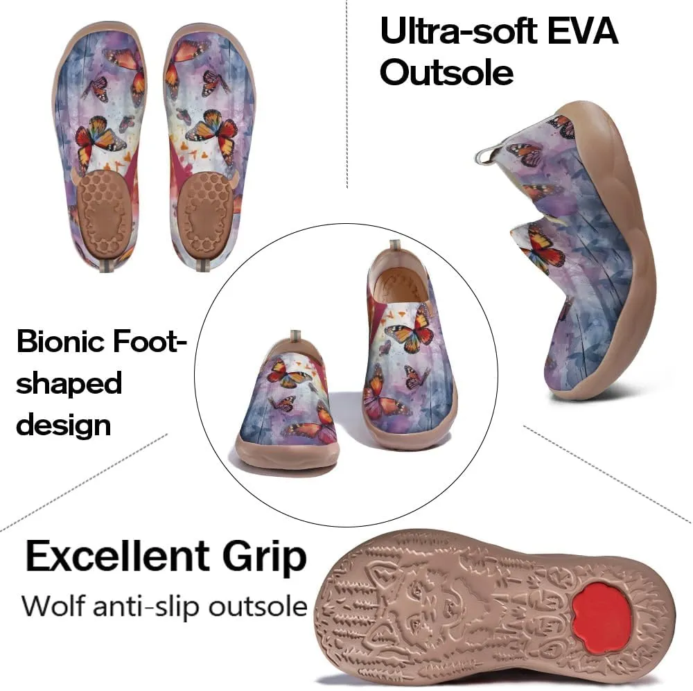 Men's Casual Knit Shoes Art Painted Slip Ons Loafers Lightweight Flats Travel Sneakers