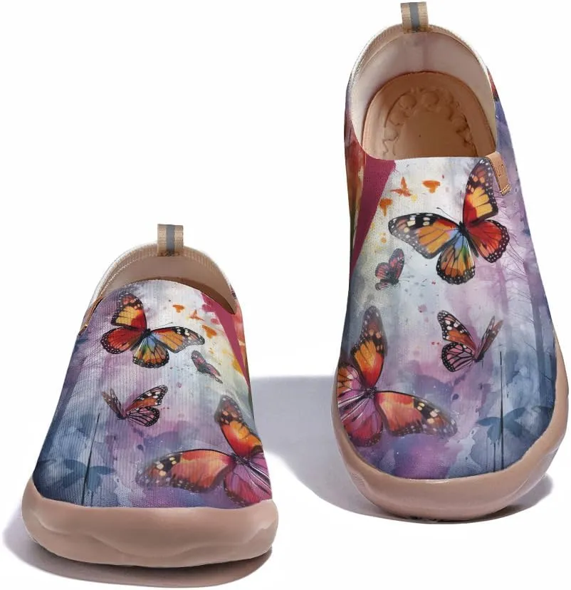 Men's Casual Knit Shoes Art Painted Slip Ons Loafers Lightweight Flats Travel Sneakers