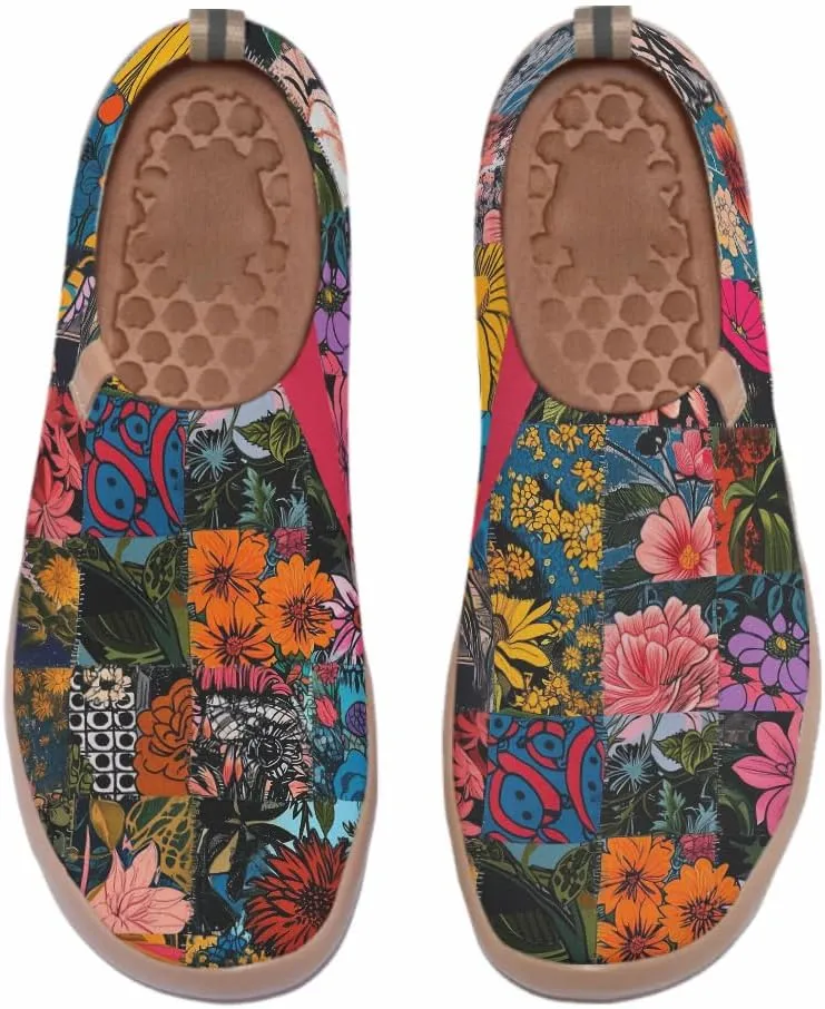 Men's Casual Knit Shoes Art Painted Slip Ons Loafers Lightweight Flats Travel Sneakers