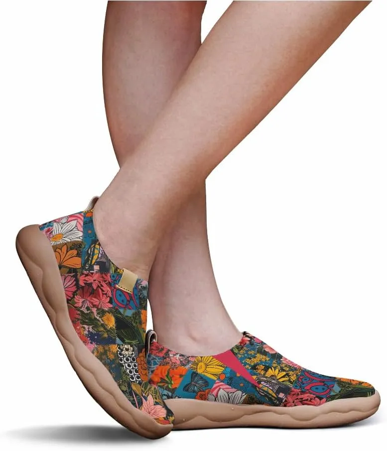 Men's Casual Knit Shoes Art Painted Slip Ons Loafers Lightweight Flats Travel Sneakers