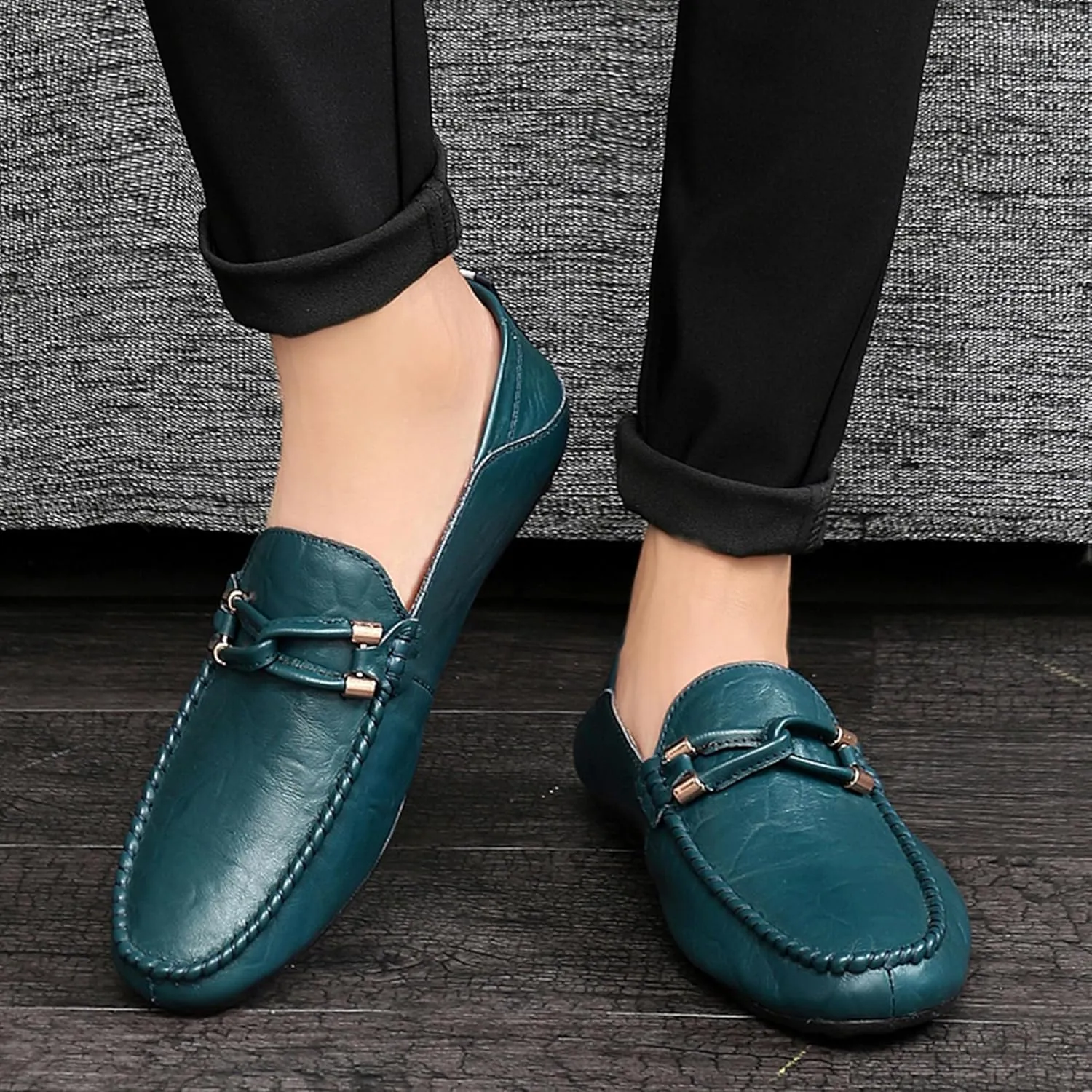 Mens Casual Loafers Shoes Breathable Sneakers Fashion Oxford Dress Penny Walking Ofice Driving Moccasins Shoes