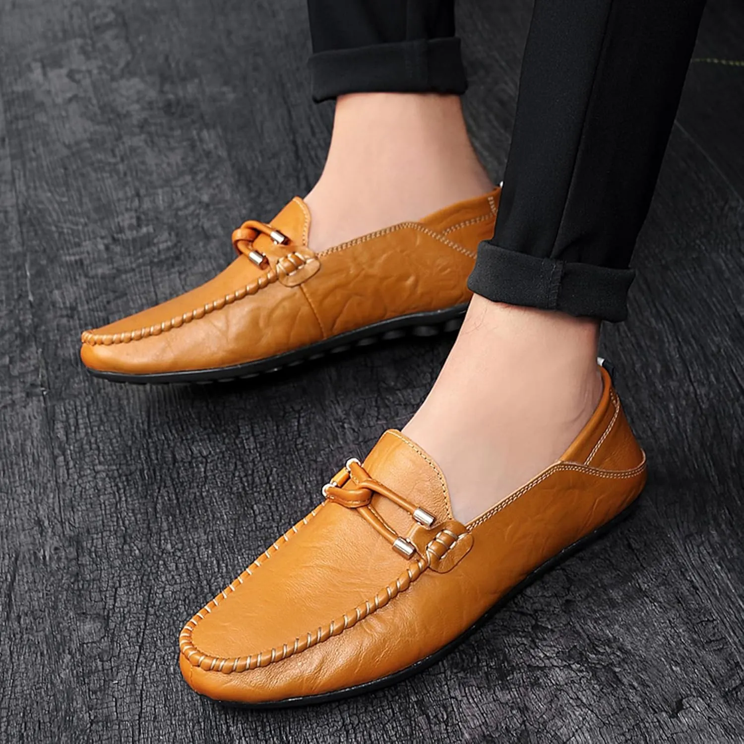 Mens Casual Loafers Shoes Breathable Sneakers Fashion Oxford Dress Penny Walking Ofice Driving Moccasins Shoes