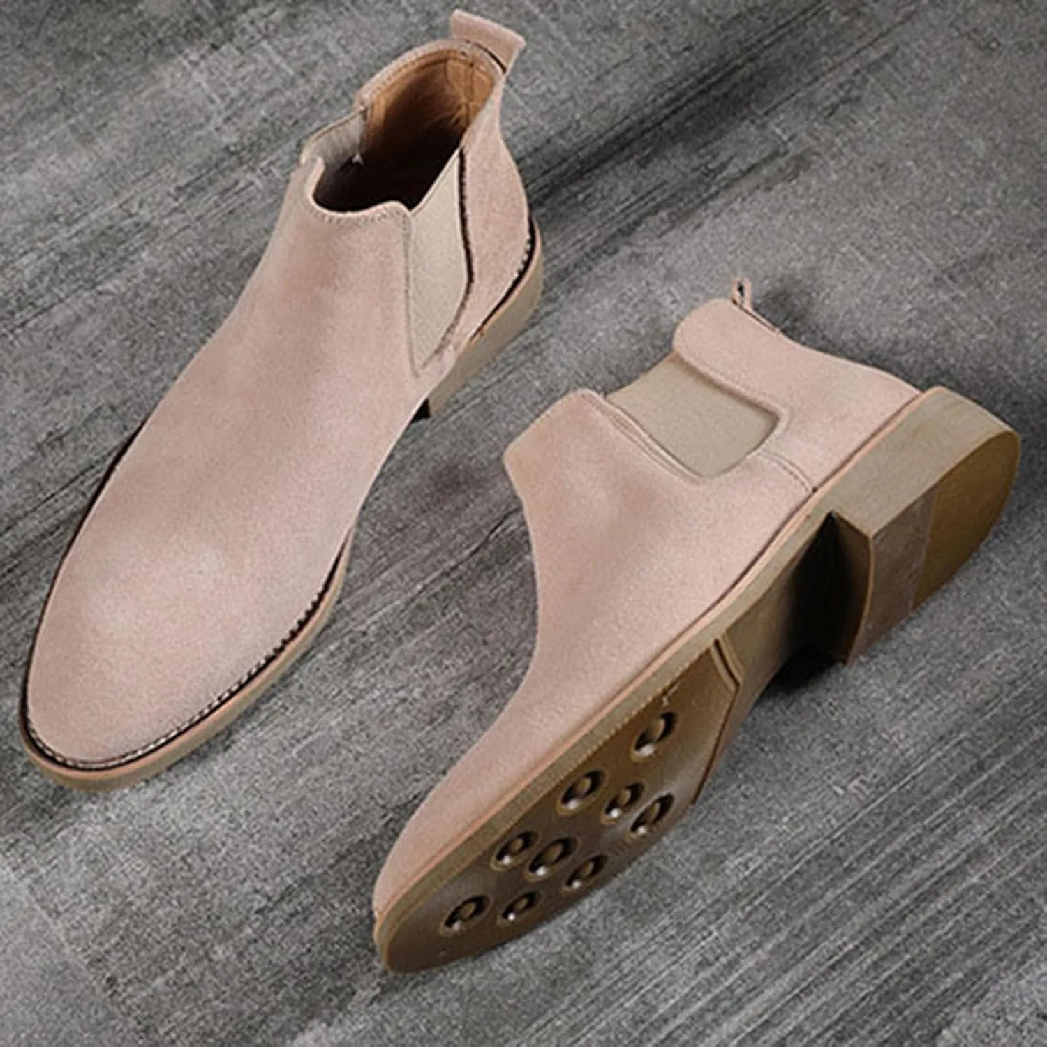 Men'S Chelsea Boots Casual Comfortable Slip-On Dress Men Ankle Fashion Boot Suede Boots for Men