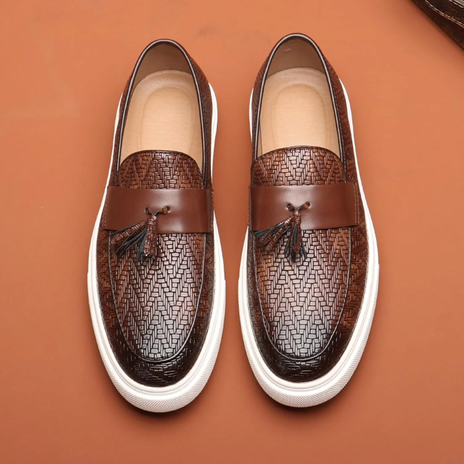 Men's Dress Penny Loafers, Mens Business Formal Leather Loafer Shoes, Casual Stylish Slip on Wedding Shoe for Men