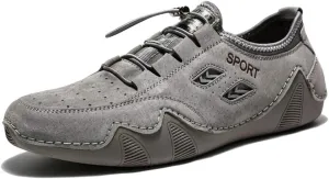 Mens Driving Comfort Leather Loafers Handmade Flats Breathable Walking Oxford Shoes