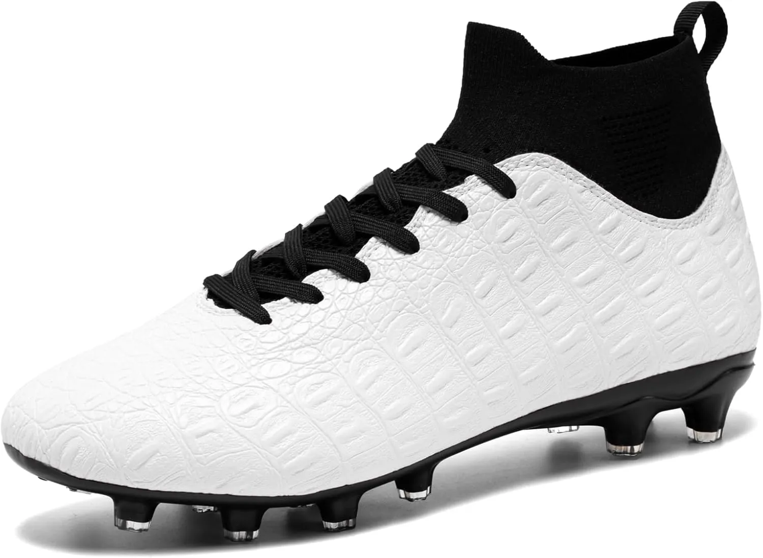 Men's High-Top Soccer Cleats for Youth & Kids ?C Lightweight Football Cleats for Firm Ground & Turf ?C Durable Training Futsal Shoes, Athletic Boys' Football Shoes for Indoor & Outdoor Play