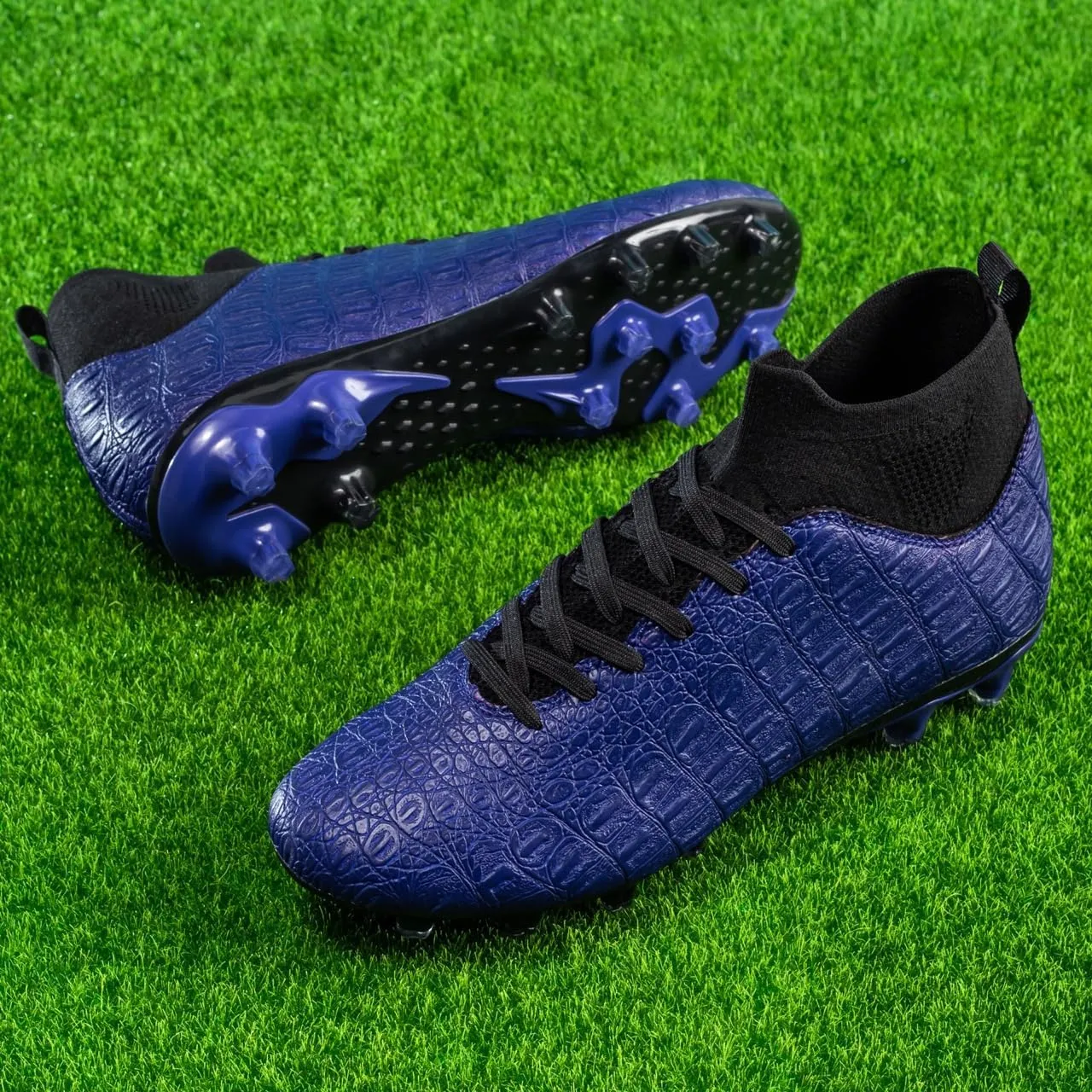 Men's High-Top Soccer Cleats for Youth & Kids ?C Lightweight Football Cleats for Firm Ground & Turf ?C Durable Training Futsal Shoes, Athletic Boys' Football Shoes for Indoor & Outdoor Play