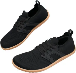Men's Knit Wide Barefoot Sneaker,mesh fashion hiking shoes, fitness shoes couple Slip-ons walking shoes