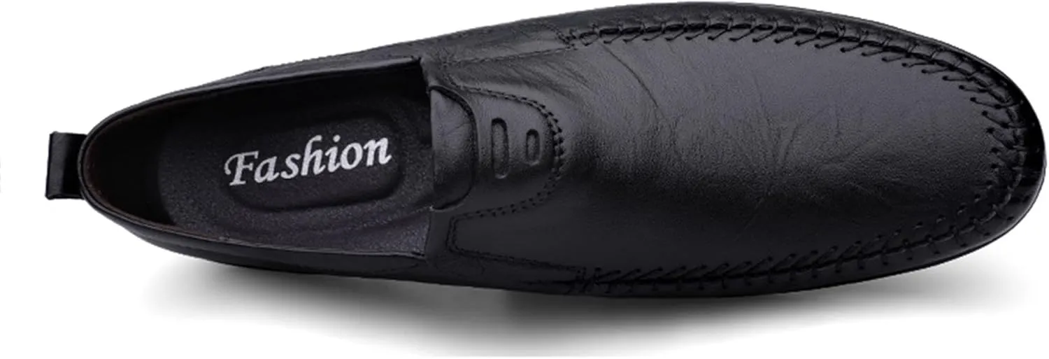 Men's Leather Driving Slip-on Penny Loafers Shoes Soft Lightweight