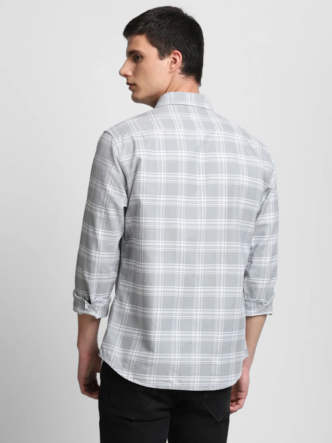 Men's Light Grey Casual Shirt