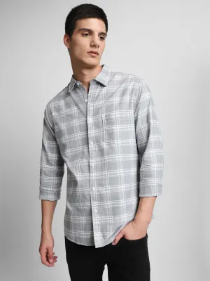 Men's Light Grey Casual Shirt