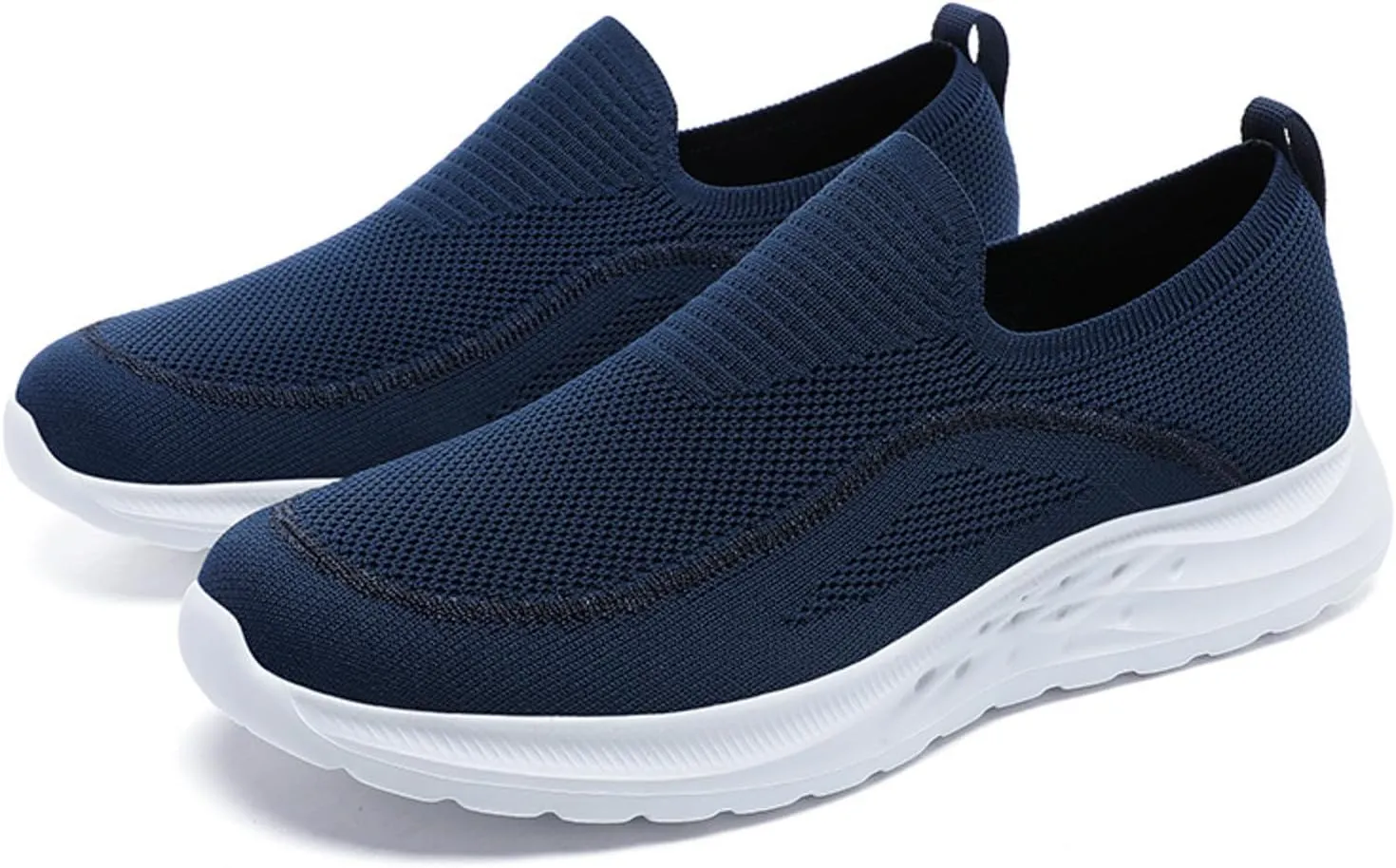 Men's Lightweight Cushion Sneakers Supportive Running Athletic Sneaker Comfortable & Light-Weight Stretch Shoes