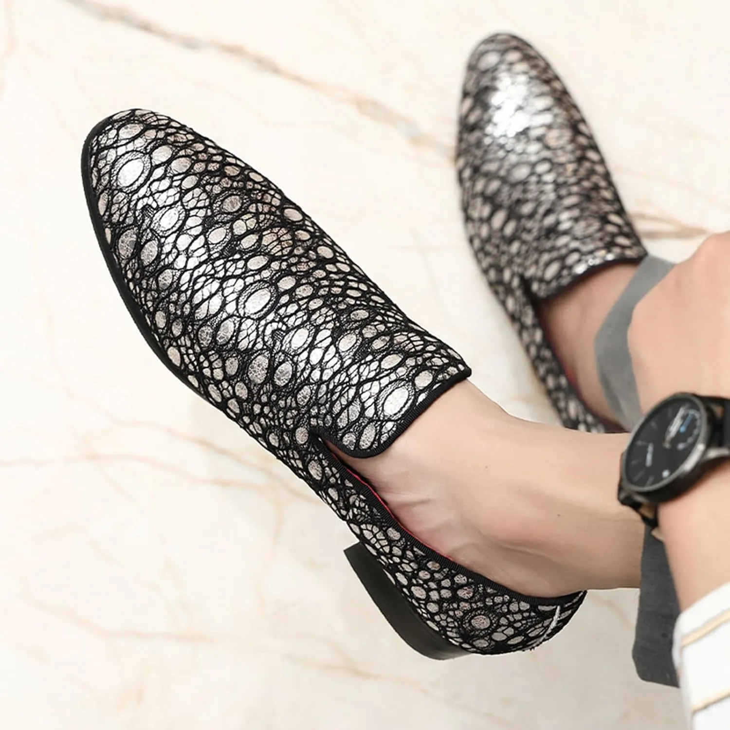 Mens Loafers Dress Shoes Slip on Driving Shoes Fashion Tuxedo Suit Shoes
