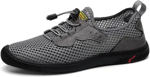 Men's Mesh Breathable Walking Shoes Outdoor Lightweight Slip-on Mesh Casual Shoes Hiking Shoes