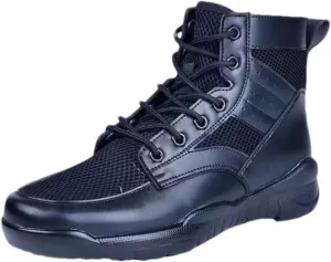 Men's Military Tactical Boots, with Side Zipper, Lightweight Comfortable Boots,Low Cut Training Shoes, for Work All Day Motorcycle Combat Hiking Boots