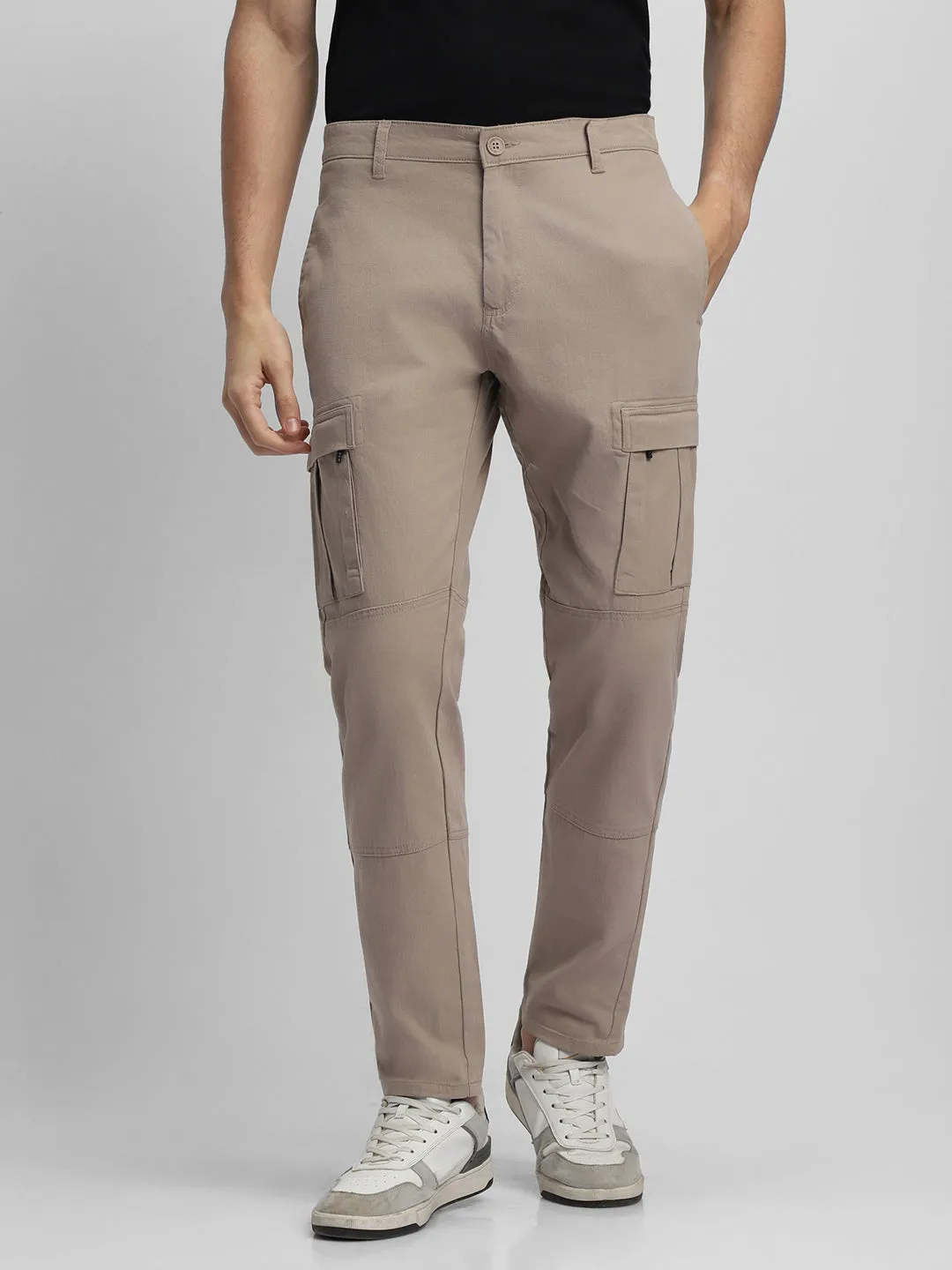 Men's Slim Fit Wrinkle Free Cargos Trousers