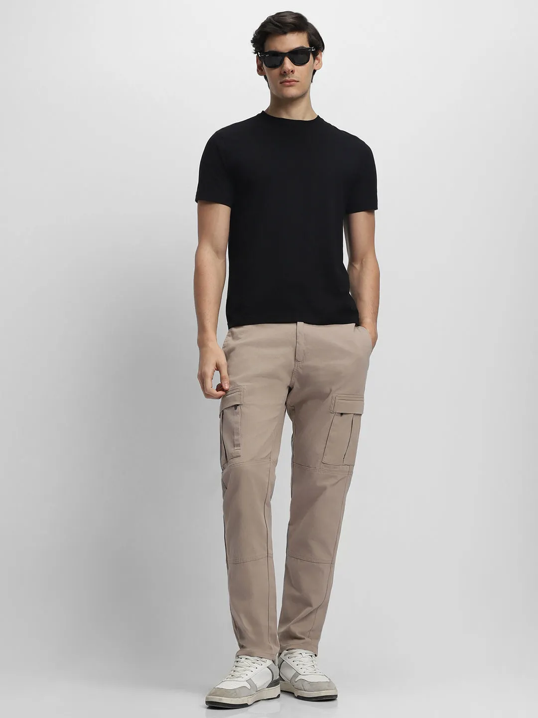Men's Slim Fit Wrinkle Free Cargos Trousers