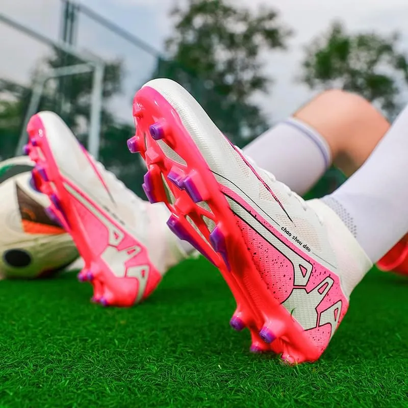 Men's Soccer Cleats Football Shoes High-Tops Non-Slip Spikes Indoor Outdoor Firm Ground TurfSports Athletic Combat Boots
