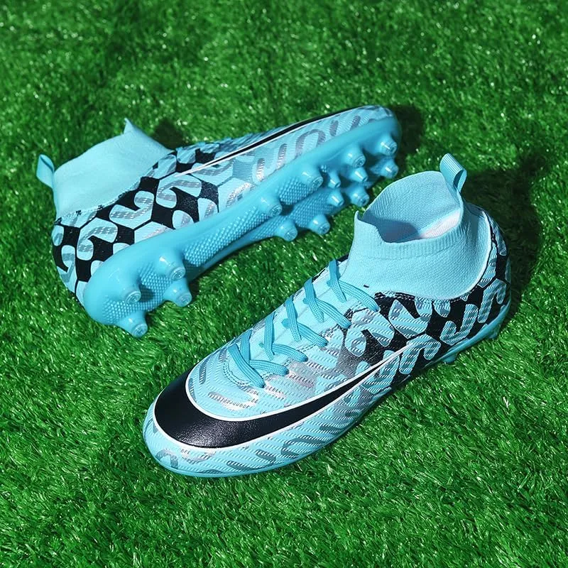 Men's Soccer Shoes Outdoor Turf Indoor Soccer Training Sneaker Professional High-Top Athletic Football Boots Breathable Cleats