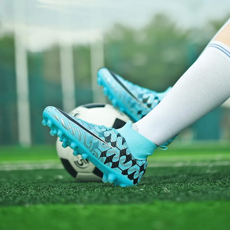 Men's Soccer Shoes Outdoor Turf Indoor Soccer Training Sneaker Professional High-Top Athletic Football Boots Breathable Cleats