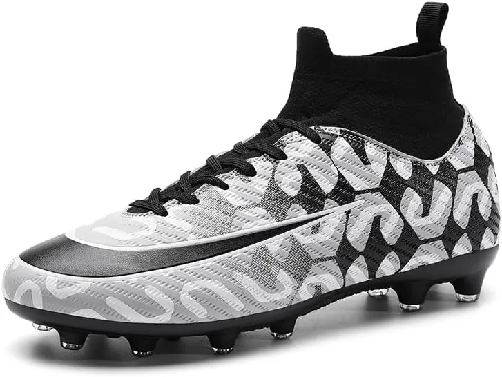 Men's Soccer Shoes Outdoor Turf Indoor Soccer Training Sneaker Professional High-Top Athletic Football Boots Breathable Cleats