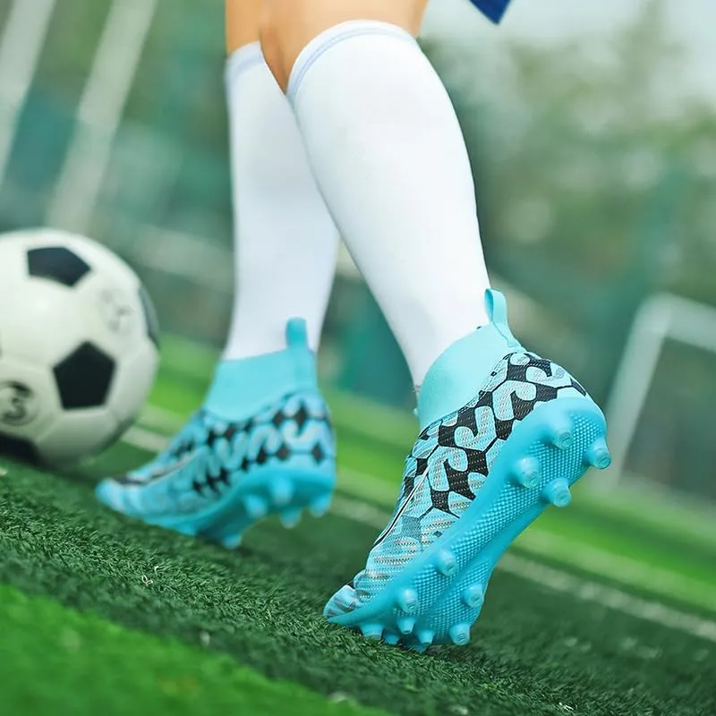Men's Soccer Shoes Outdoor Turf Indoor Soccer Training Sneaker Professional High-Top Athletic Football Boots Breathable Cleats