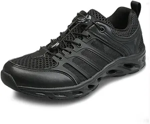 Mens Tactical Boots, Work Boots for Men,Tactical Boot, Military Work Boots, Summer, Breathable, Mountaineering, Hiking, Military Fans, Sports, Ultra-Light Wading (Color : Black, Size : 8)