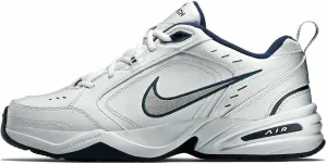 Nike Air Monarch IV Men's Walking Shoes, White/Metallic Silver/Navy, Size 9