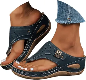 Orthopedic Sandals for Women - Arch Support Wedge Flip Flops Summer 2025 Comfortable Elegant Casual Beach Slippers