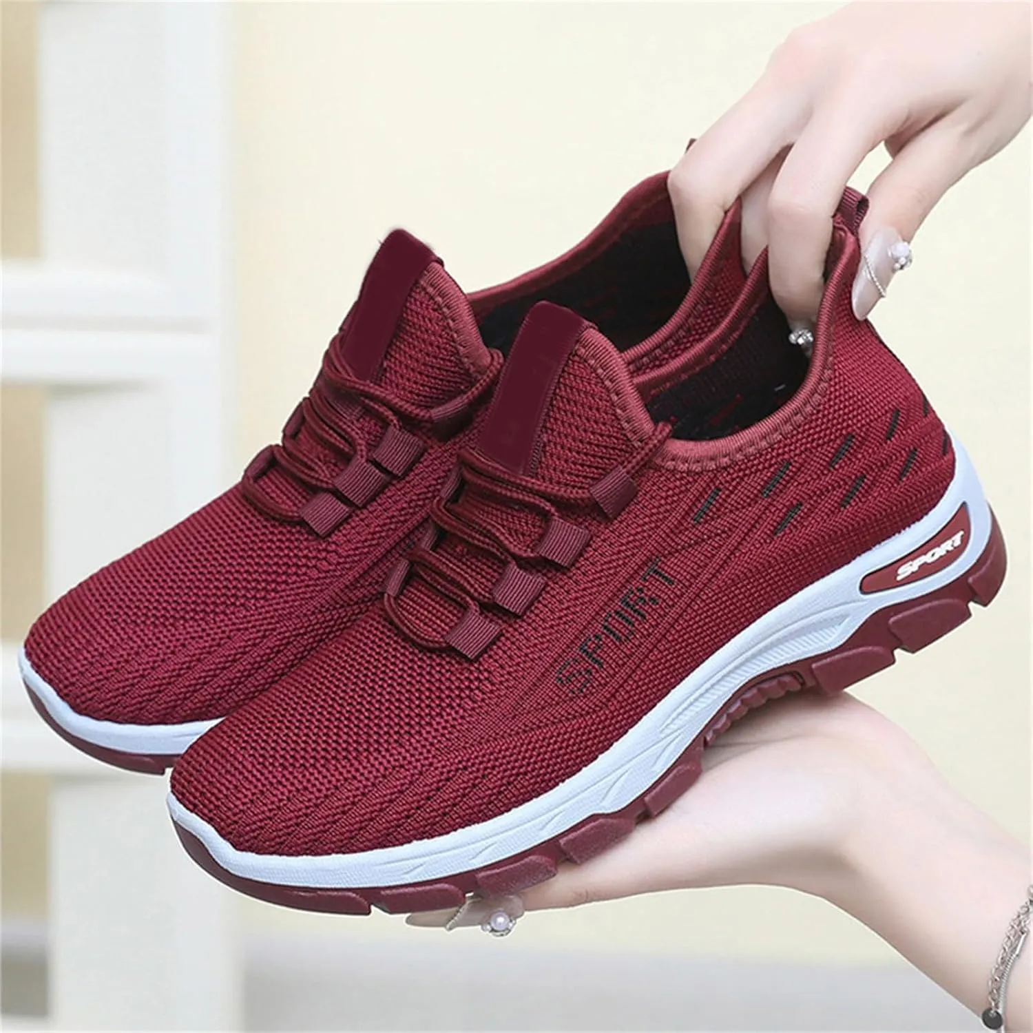 Orthopedic Shoes Arch Support Wide Toe Box Sneakers Slip On Mesh Breathable Walking Sneakers Non-Slip Gym Tennis Athletic Workout Trainer Comfortable Diabetes Shoes