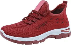 Orthopedic Shoes Arch Support Wide Toe Box Sneakers Slip On Mesh Breathable Walking Sneakers Non-Slip Gym Tennis Athletic Workout Trainer Comfortable Diabetes Shoes