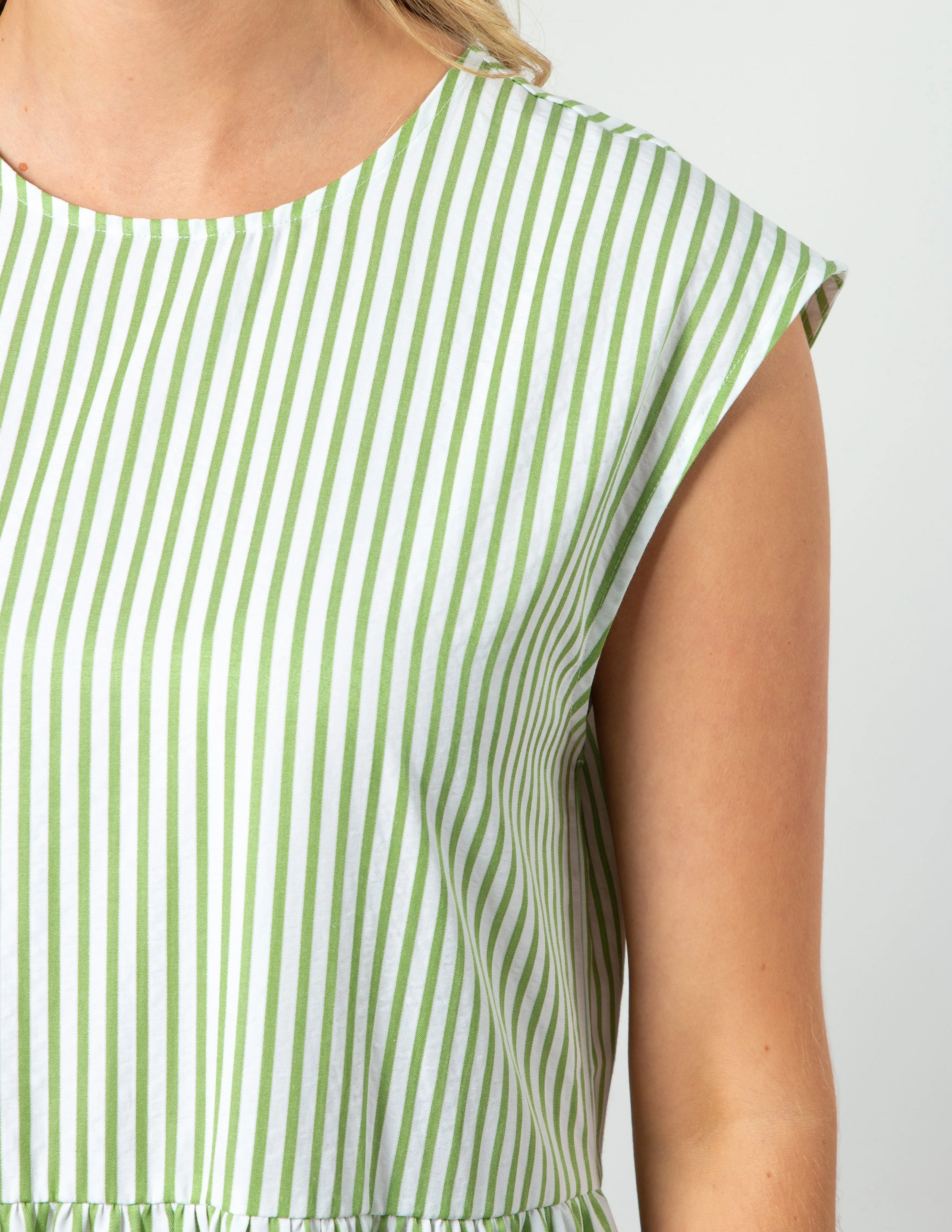 Rania Dress - Apple Stripe