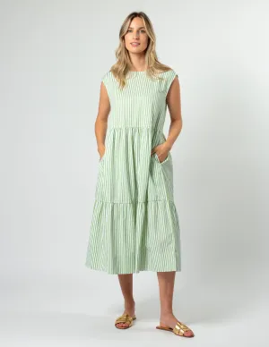 Rania Dress - Apple Stripe