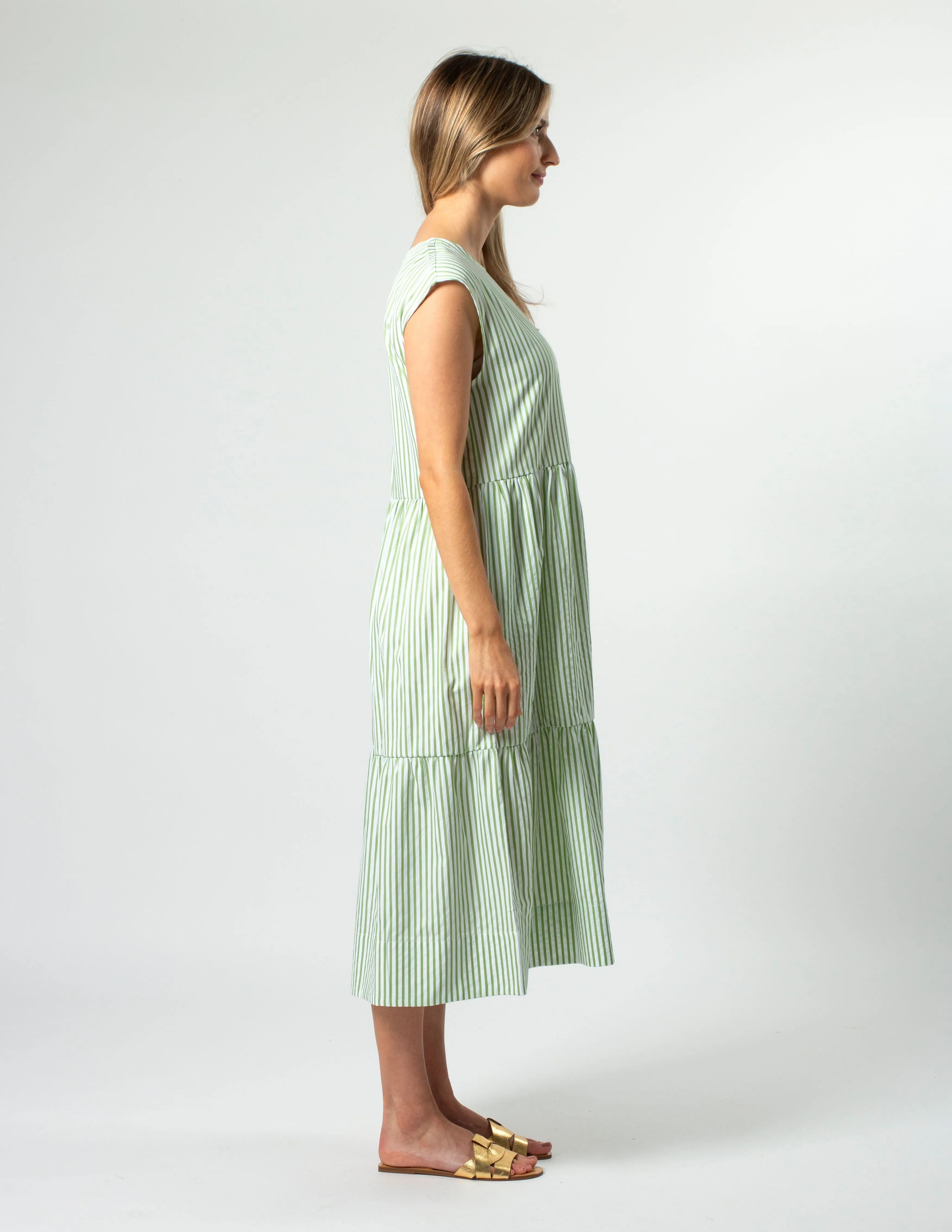 Rania Dress - Apple Stripe