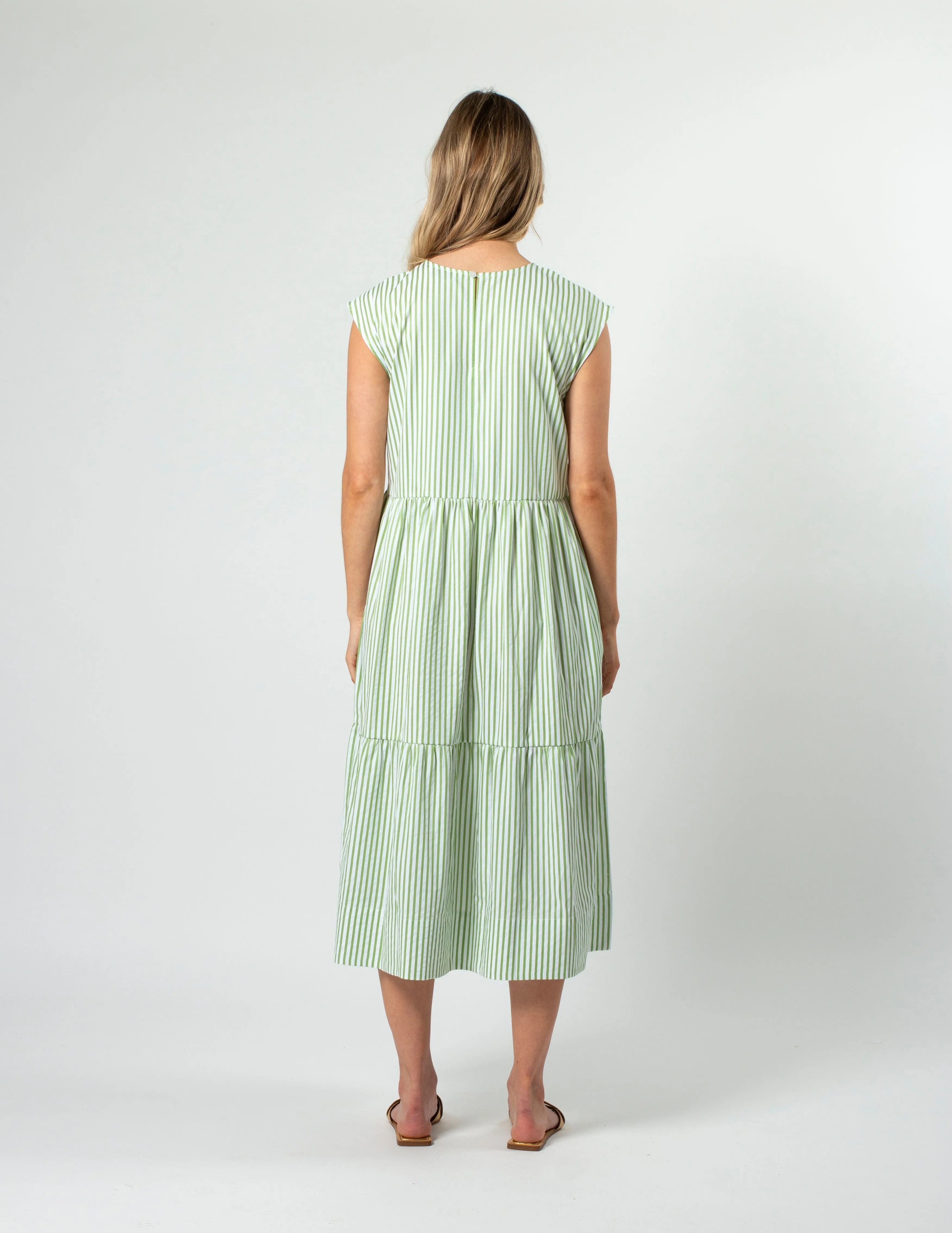 Rania Dress - Apple Stripe
