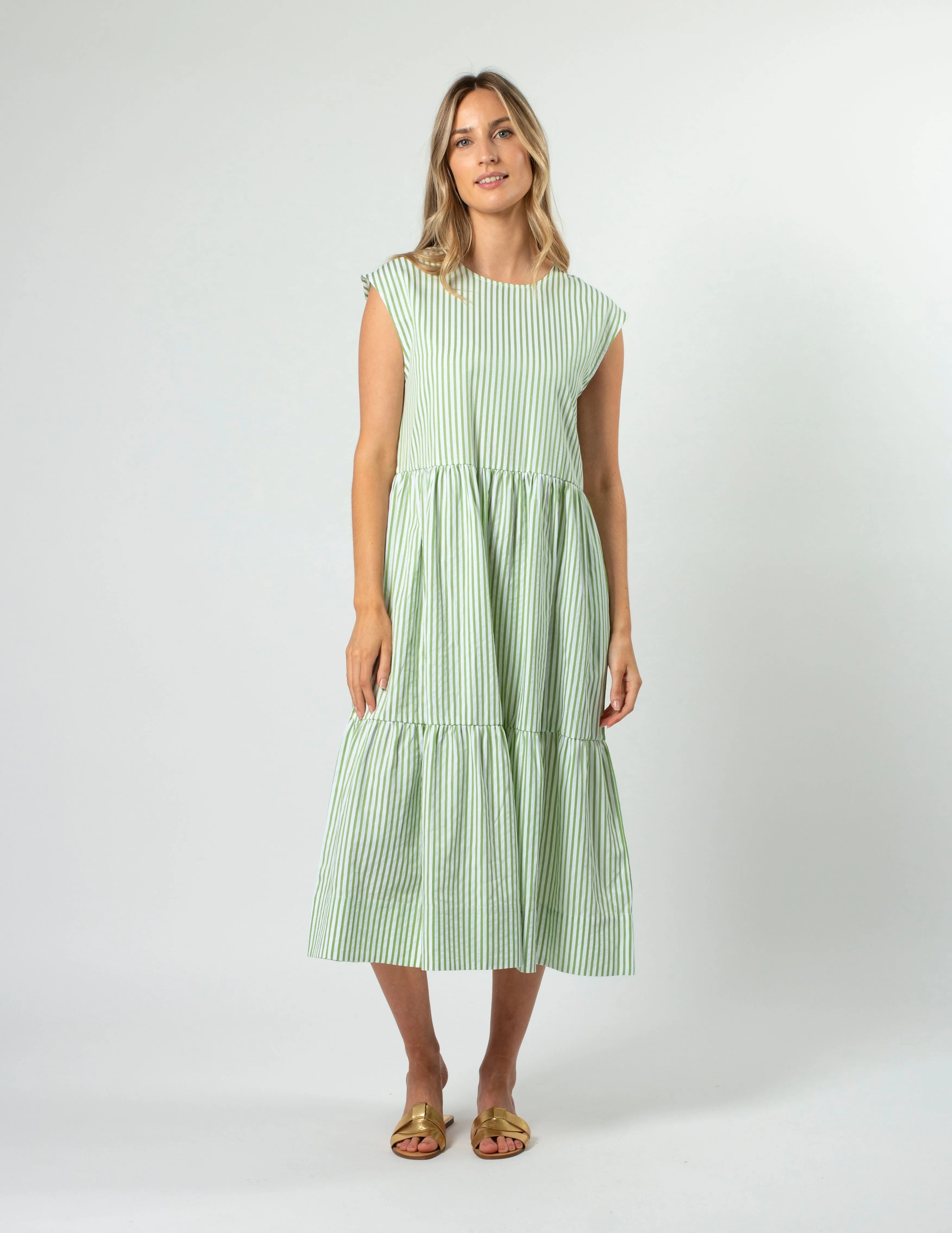Rania Dress - Apple Stripe