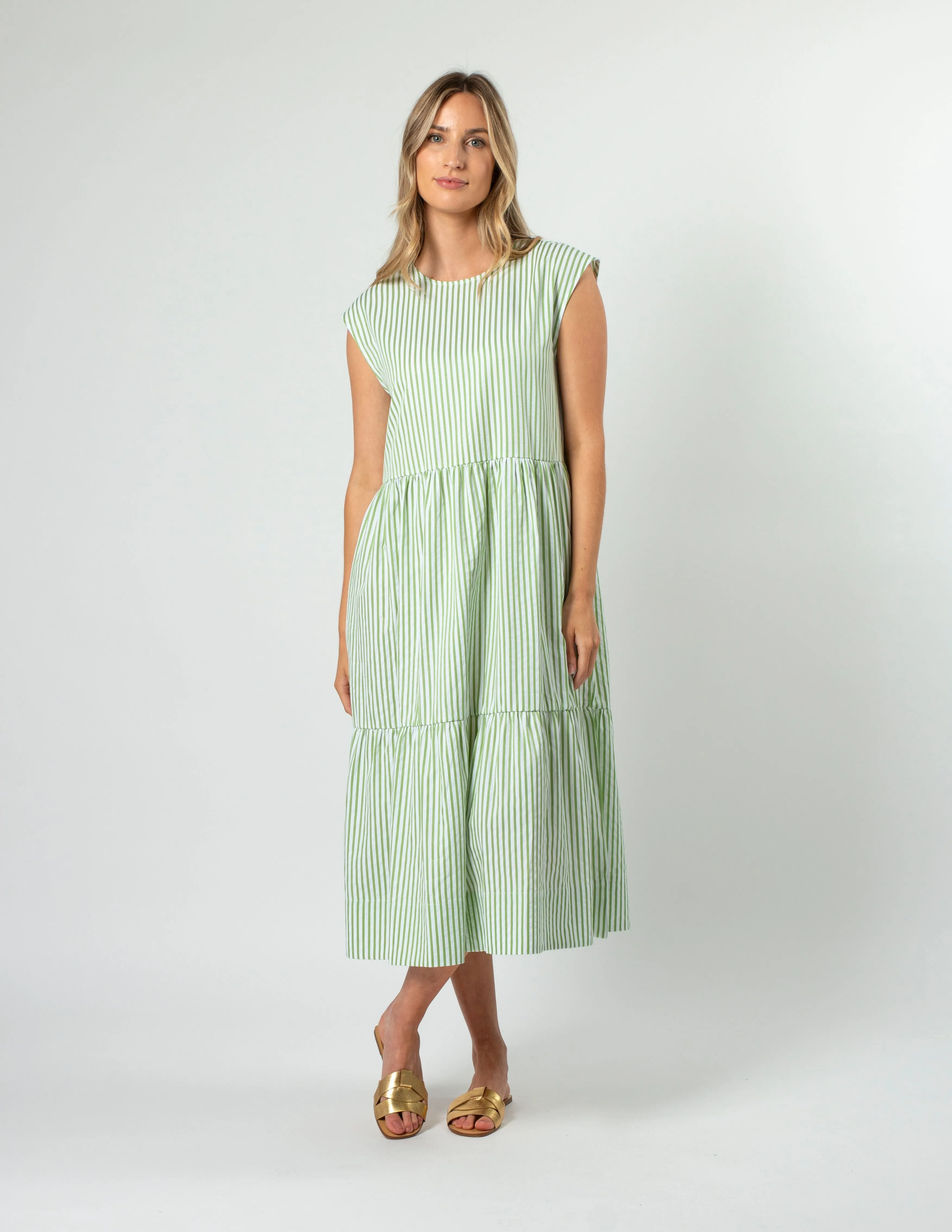 Rania Dress - Apple Stripe