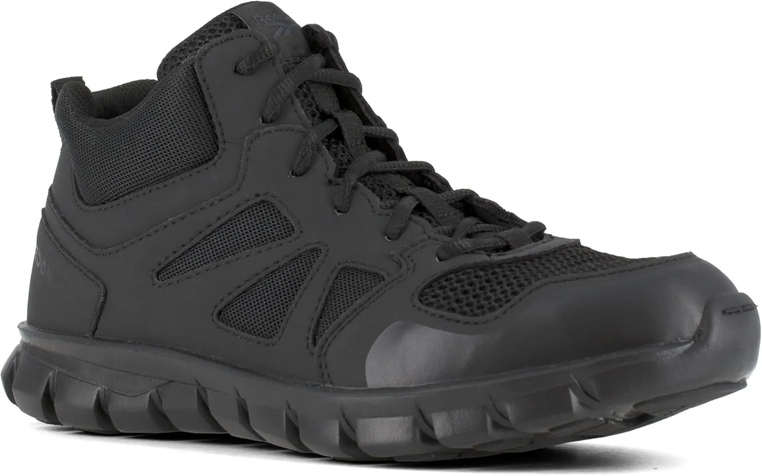 Reebok Women's Rb805 Sublite Cushion Tactical Mid Cut Soft Toe Boot Black Military