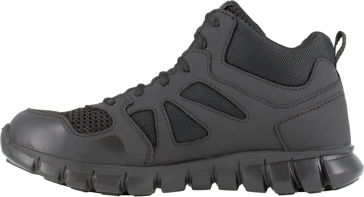 Reebok Women's Rb805 Sublite Cushion Tactical Mid Cut Soft Toe Boot Black Military