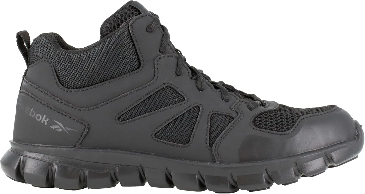 Reebok Women's Rb805 Sublite Cushion Tactical Mid Cut Soft Toe Boot Black Military