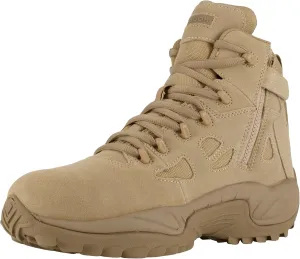 Reebok Work Men's Rapid Response RB Safety Toe 6" Stealth Boot with Side Zipper Military & Tactical